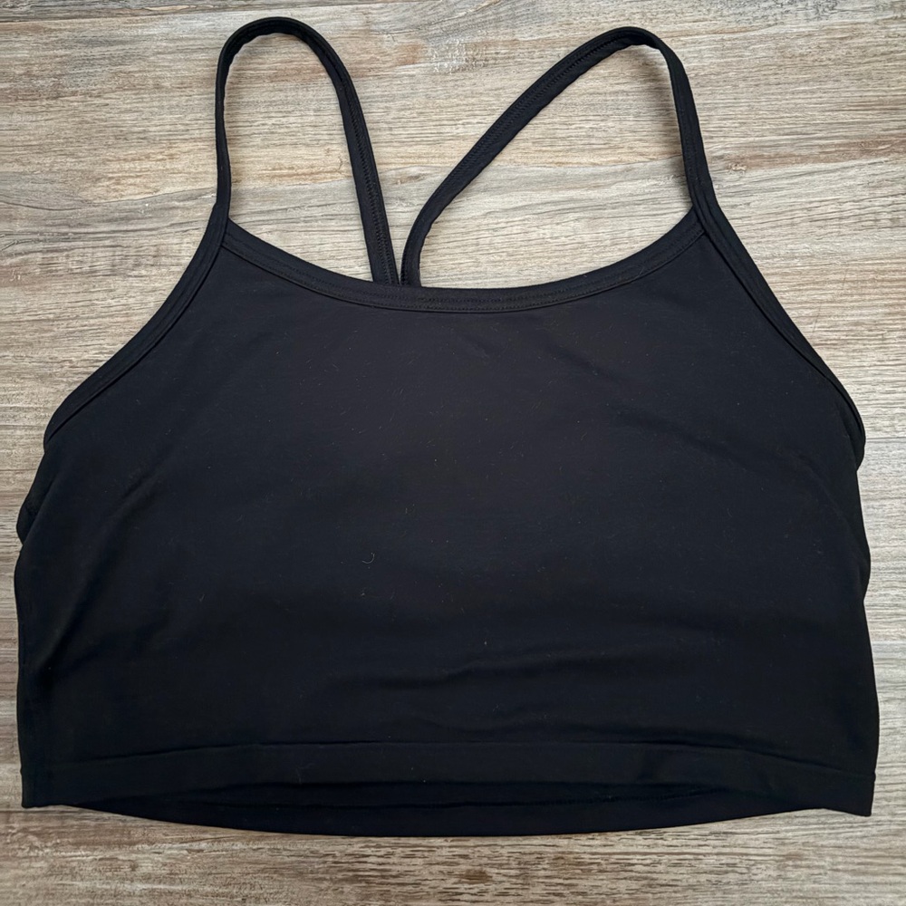 Aerie Black tank top with built in bra
